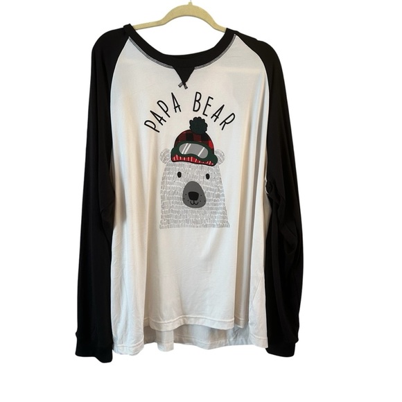 Cuddl Duds Men’s Pajamas Big and Tall 2X Papa Bear Green Black Plaid Pants - Picture 3 of 6